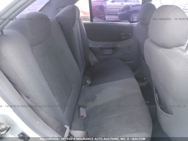 KMHCG45C11U192330 - 2001 HYUNDAI ACCENT GL SILVER photo 8