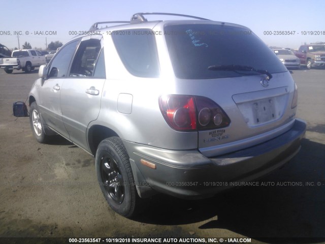 JT6HF10U5X0068600 - 1999 LEXUS RX 300 SILVER photo 3