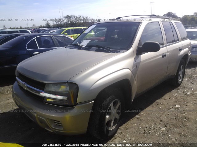 1GNDS13SX62114994 - 2006 CHEVROLET TRAILBLAZER LS/LT GOLD photo 2