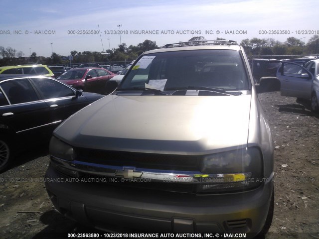 1GNDS13SX62114994 - 2006 CHEVROLET TRAILBLAZER LS/LT GOLD photo 6