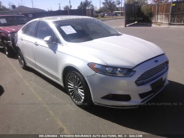 3FA6P0K94DR331144 - 2013 FORD FUSION TITANIUM WHITE photo 1