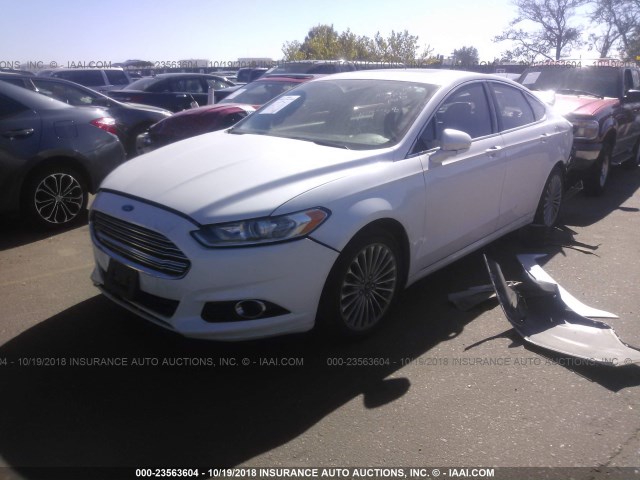 3FA6P0K94DR331144 - 2013 FORD FUSION TITANIUM WHITE photo 2