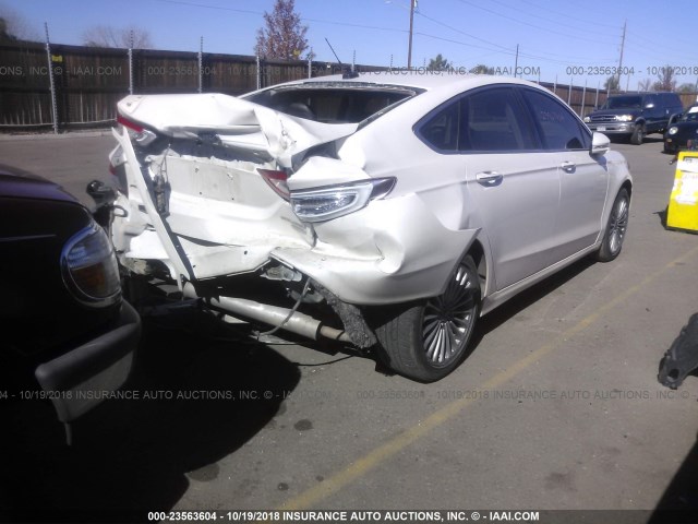 3FA6P0K94DR331144 - 2013 FORD FUSION TITANIUM WHITE photo 4