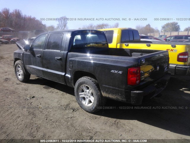 1D7CW3GP9AS184219 - 2010 DODGE DAKOTA SXT BLACK photo 3