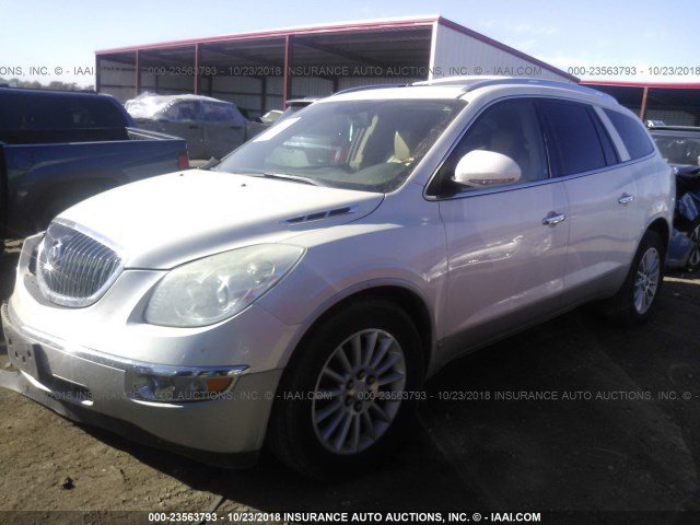 5GAEV23D49J155354 - 2009 BUICK ENCLAVE CXL WHITE photo 2