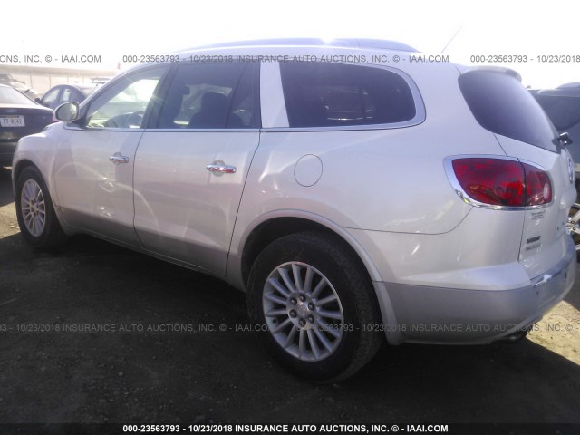 5GAEV23D49J155354 - 2009 BUICK ENCLAVE CXL WHITE photo 3