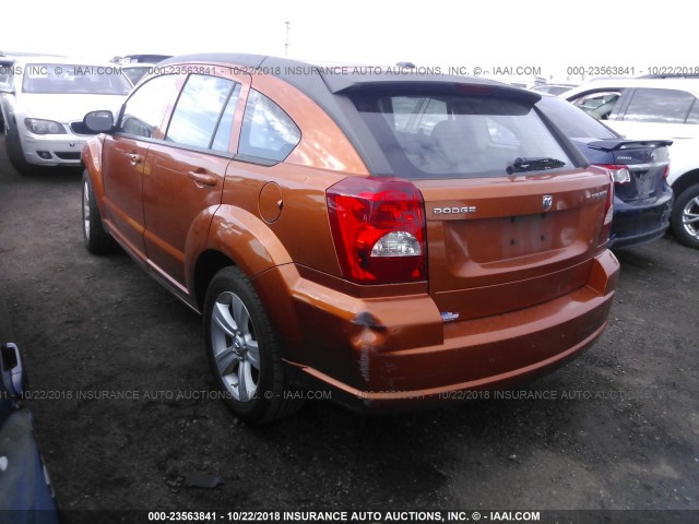 1B3CB3HA1BD107478 - 2011 DODGE CALIBER MAINSTREET ORANGE photo 3