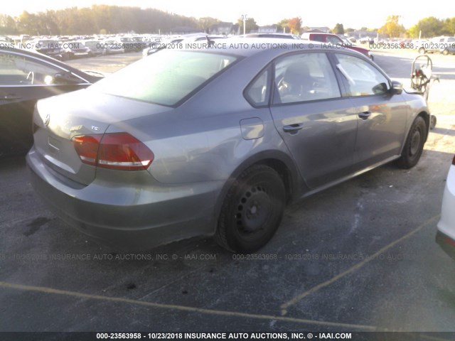 1VWAT7A37EC094796 - 2014 VOLKSWAGEN PASSAT S ნაცრისფერი ფოტო 4