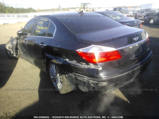 KMHGC4DE3BU115248 - 2011 HYUNDAI GENESIS 3.8L BLACK photo 3