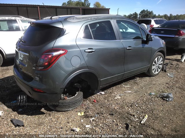 KL4CJASB5JB624990 - 2018 BUICK ENCORE PREFERRED GRAY photo 4