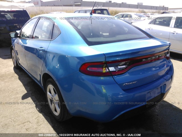 1C3CDFBB4GD515349 - 2016 DODGE DART SXT BLUE photo 3