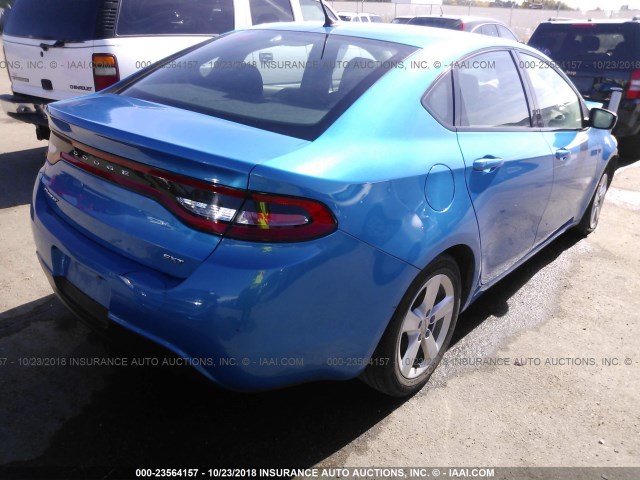 1C3CDFBB4GD515349 - 2016 DODGE DART SXT BLUE photo 4