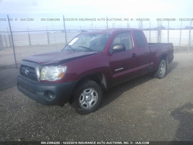 5TETX22N17Z375418 - 2007 TOYOTA TACOMA ACCESS CAB წითელი ფოტო 2