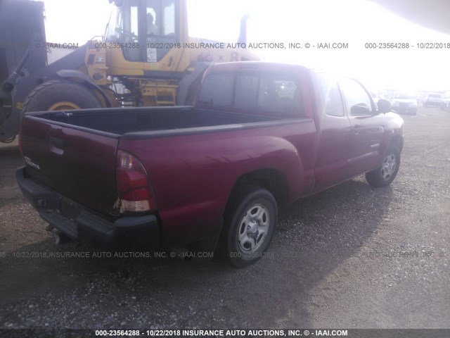 5TETX22N17Z375418 - 2007 TOYOTA TACOMA ACCESS CAB წითელი ფოტო 4