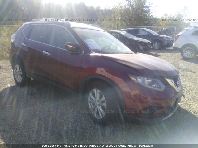 KNMAT2MV9FP570673 - 2015 NISSAN ROGUE S/SL/SV RED photo 1