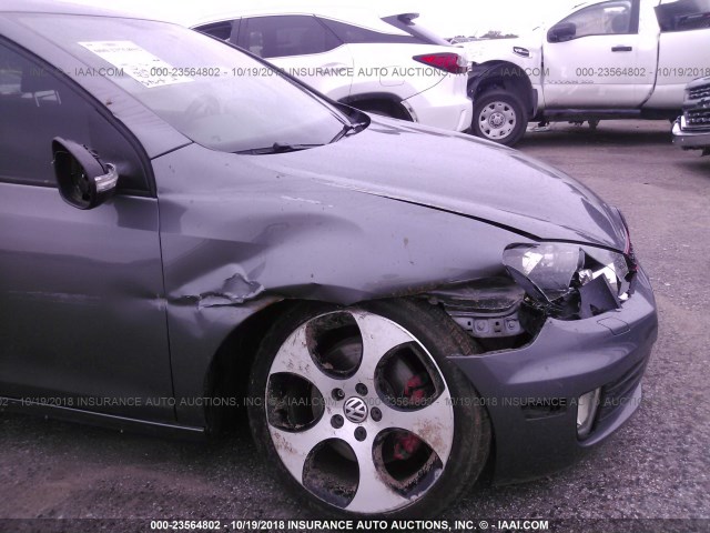 WVWFV7AJ0CW306905 - 2012 VOLKSWAGEN GTI GRAY photo 6