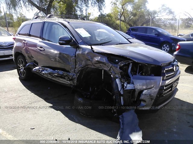 5TDKZRFH4HS514541 - 2017 TOYOTA HIGHLANDER SE/XLE GRAY photo 1