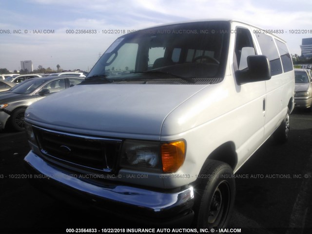 1FBNE31L06HB41716 - 2006 FORD ECONOLINE E350 SUPER DUTY WAGON WHITE photo 2