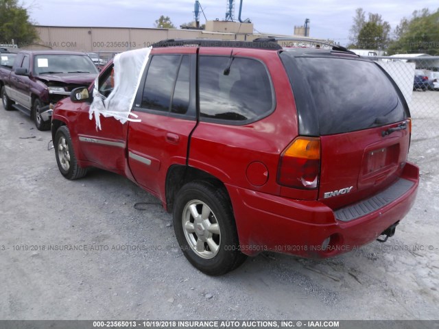 1GKDS13S122332264 - 2002 GMC ENVOY RED photo 3