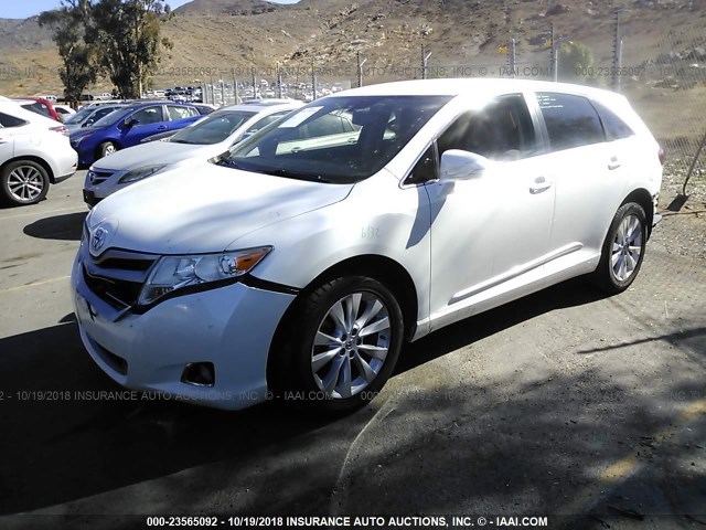 4T3ZA3BB9DU065788 - 2013 TOYOTA VENZA LE/XLE WHITE photo 2