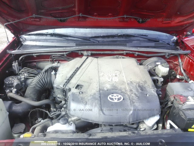 3TMLU4EN3CM088962 - 2012 TOYOTA TACOMA DOUBLE CAB 红色 照片 10