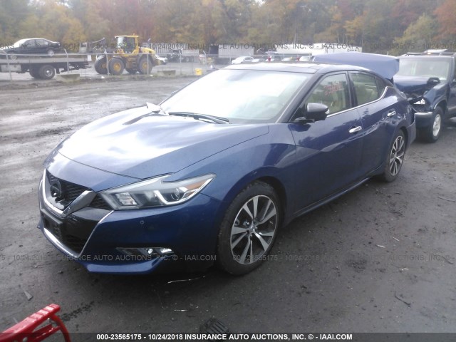 1N4AA6AP3JC382398 - 2018 NISSAN MAXIMA 3.5S/SV/SL/SR/PLAT BLUE photo 2