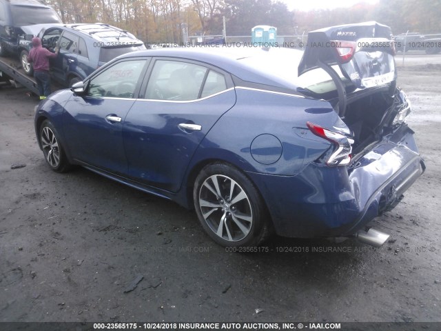 1N4AA6AP3JC382398 - 2018 NISSAN MAXIMA 3.5S/SV/SL/SR/PLAT BLUE photo 3