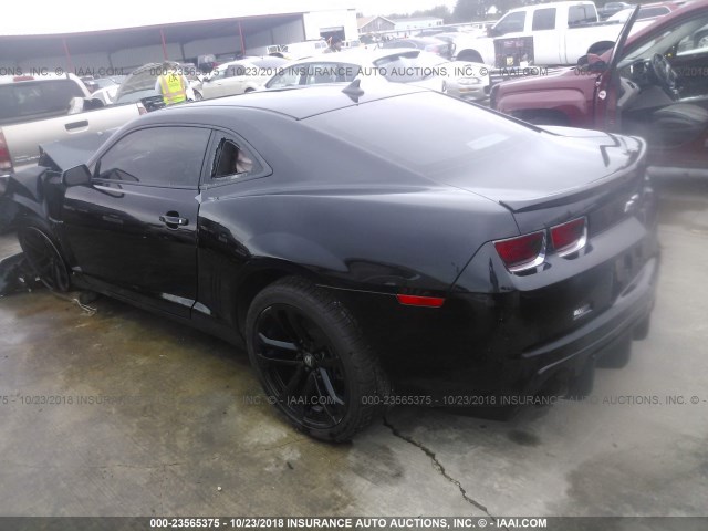 2G1FE1E38D9229535 - 2013 CHEVROLET CAMARO LS BLACK photo 3