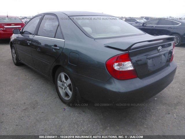 4T1BE32K12U502808 - 2002 TOYOTA CAMRY LE/XLE/SE GREEN photo 3