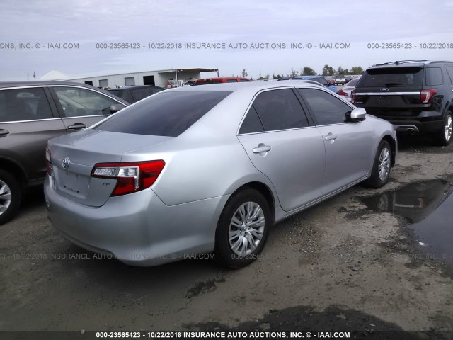 4T1BF1FK3CU096723 - 2012 TOYOTA CAMRY SE/LE/XLE SILVER photo 4