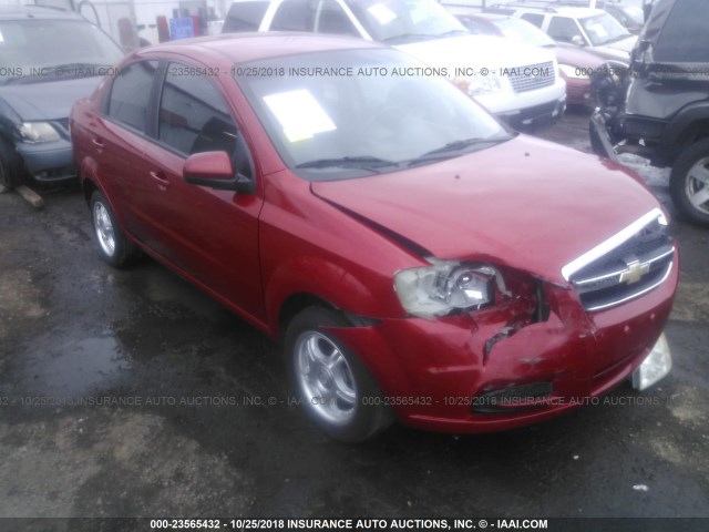 KL1TD56E89B401497 - 2009 CHEVROLET AVEO LS/LT Կարմիր լուսանկար 1