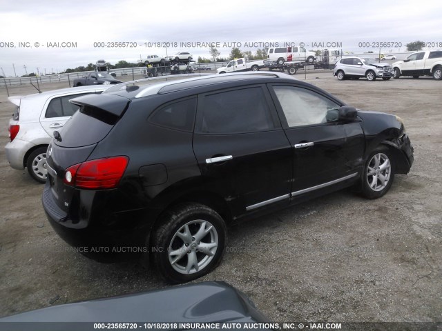 JN8AS5MT9BW188313 - 2011 NISSAN ROGUE S/SV/KROM BLACK photo 4