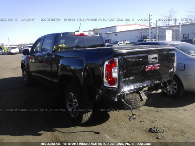 1GTG6BE30F1152911 - 2015 GMC CANYON SLE BLACK photo 3