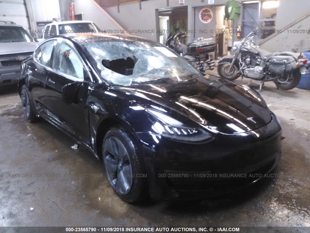 5YJ3E1EA0JF033704 - 2018 TESLA MODEL 3 BLACK photo 1