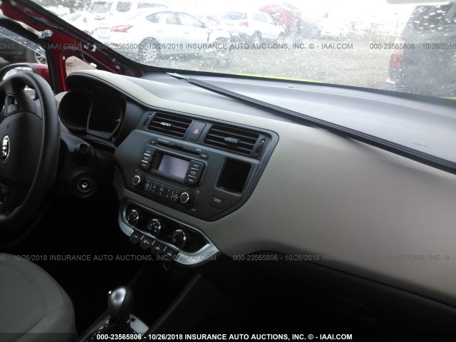 KNADN4A31E6393902 - 2014 KIA RIO EX RED photo 5