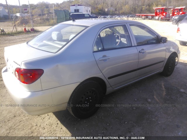 1NXBR32E04Z257369 - 2004 TOYOTA COROLLA CE/LE/S SILVER photo 4