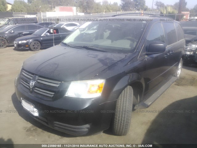 2D4RN4DE0AR199244 - 2010 DODGE GRAND CARAVAN SE BLACK photo 2