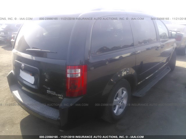 2D4RN4DE0AR199244 - 2010 DODGE GRAND CARAVAN SE BLACK photo 4