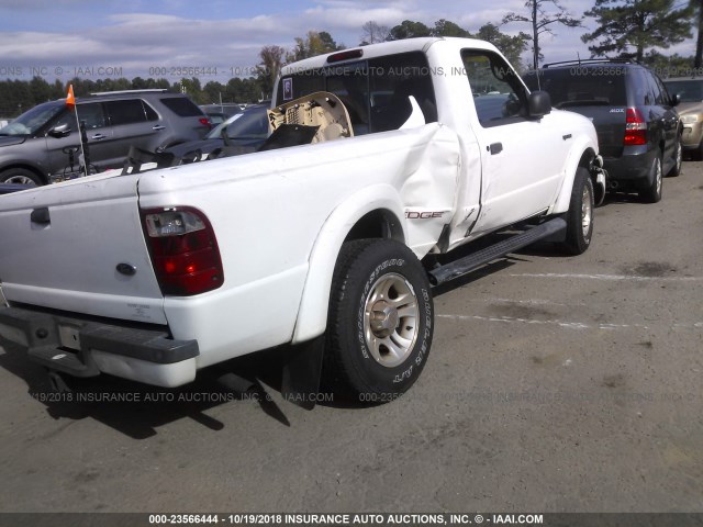 1FTYR10U63PA57283 - 2003 FORD RANGER WHITE photo 4