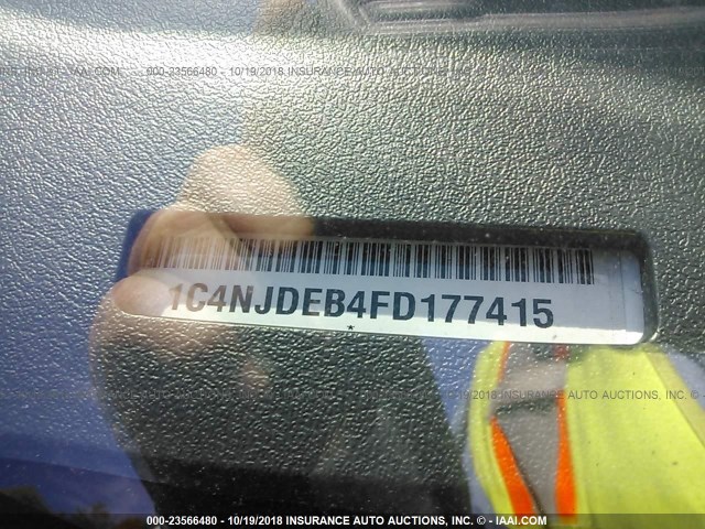 1C4NJDEB4FD177415 - 2015 JEEP COMPASS LATITUDE WHITE photo 9