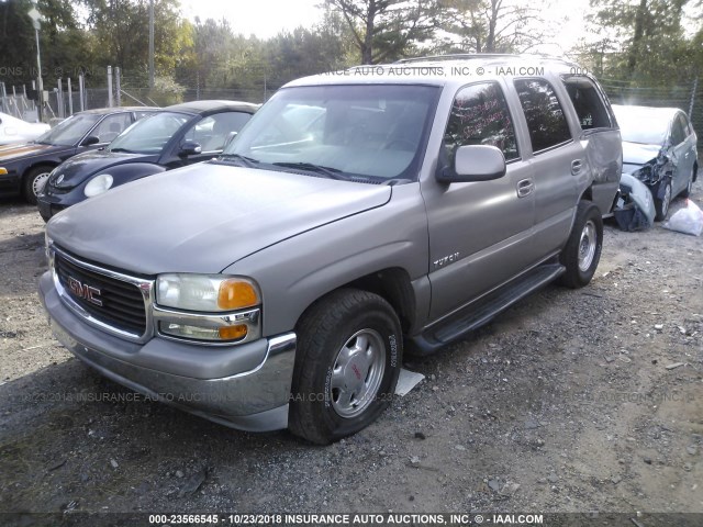 1GKEC13T31J196394 - 2001 GMC YUKON GRAY photo 2