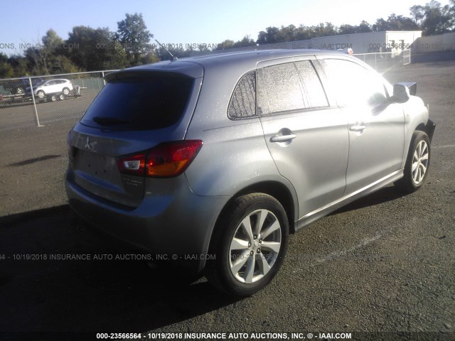 4A4AP3AU5FE058287 - 2015 MITSUBISHI OUTLANDER SPORT ES GRAY photo 4