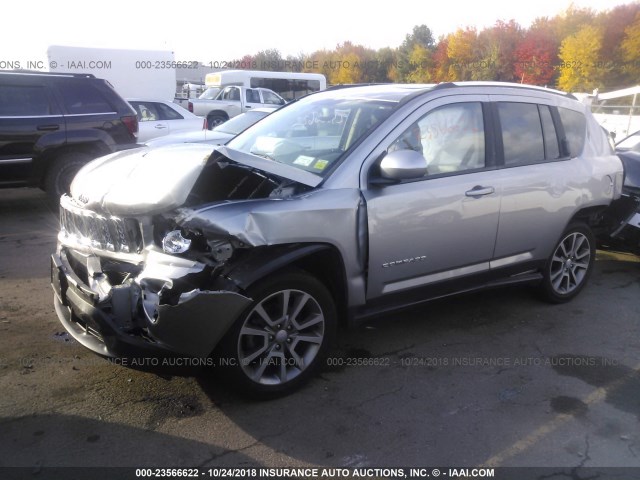 1C4NJDEB3GD696151 - 2016 JEEP COMPASS LATITUDE SILVER photo 2