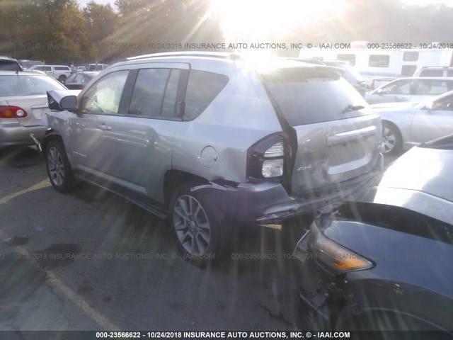 1C4NJDEB3GD696151 - 2016 JEEP COMPASS LATITUDE SILVER photo 3