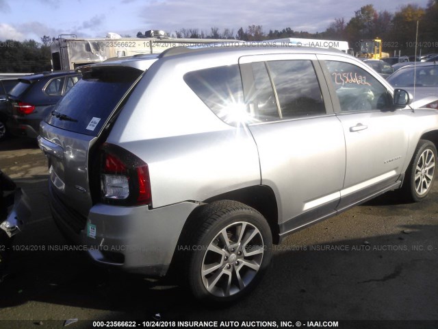 1C4NJDEB3GD696151 - 2016 JEEP COMPASS LATITUDE SILVER photo 4