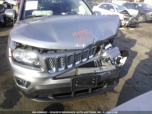 1C4NJDEB3GD696151 - 2016 JEEP COMPASS LATITUDE SILVER photo 6