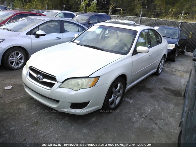 4S3BL616797234792 - 2009 SUBARU LEGACY 2.5I WHITE photo 2