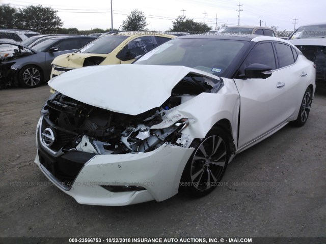 1N4AA6AP3JC370929 - 2018 NISSAN MAXIMA 3.5S/SV/SL/SR/PLAT WHITE photo 2