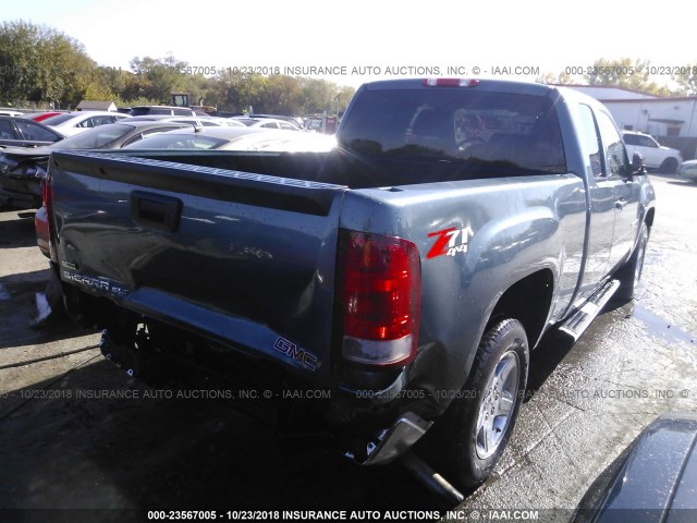 1GTR2WE36BZ164228 - 2011 GMC SIERRA K1500 SLT Light Blue photo 4