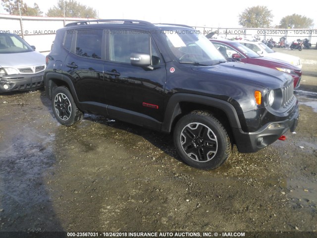 ZACCJBCB3HPF23599 - 2017 JEEP RENEGADE TRAILHAWK BLACK photo 1